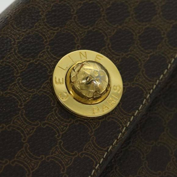 CELINE Macadam Canvas Hand Bag PVC 2way Brown Auth 66450 - Picture 8 of 16